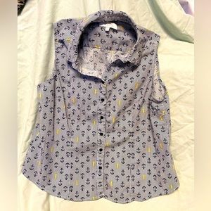 Coral Bay Women’s Sleeveless Button Down Shirt